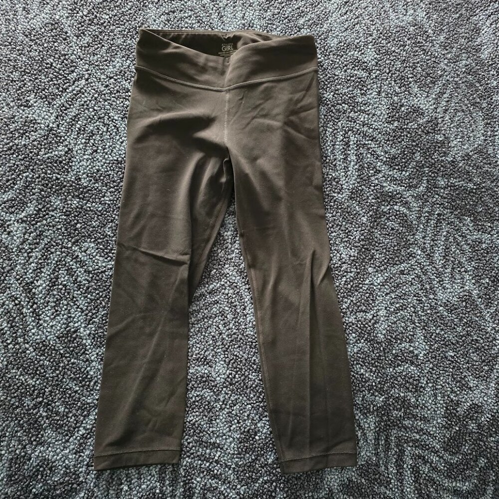 Athleta Girl Chit Chat Capri Leggings Black Kids Size L/12